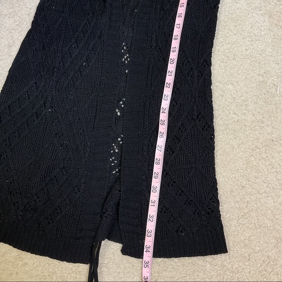 Vintage BENETTON Crochet Cardigan Belted - Picture 11 of 12